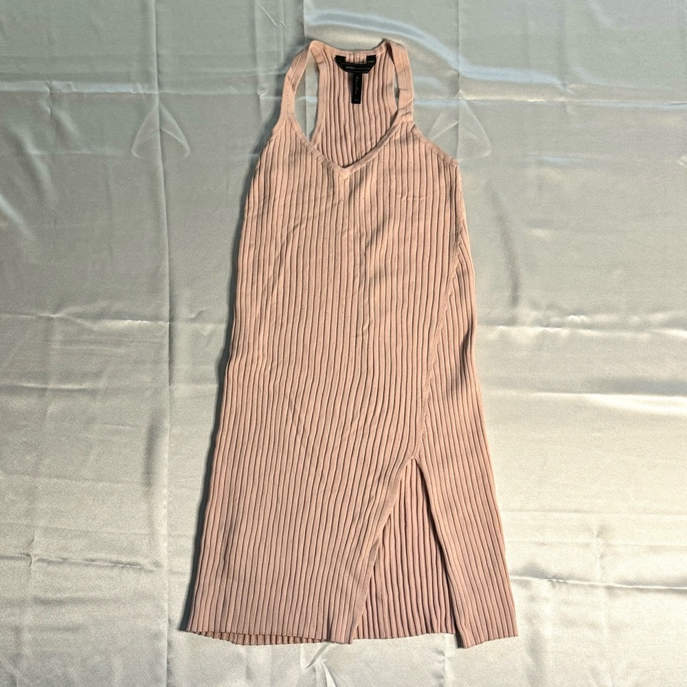 BCBG Pale Pink Knit Mini Dress SZ XS